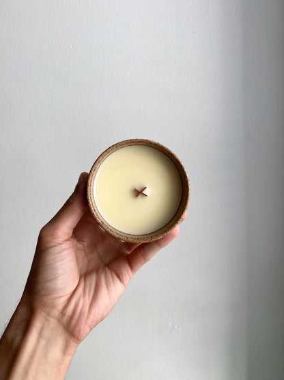 handmade eco-friendly ceramic candle