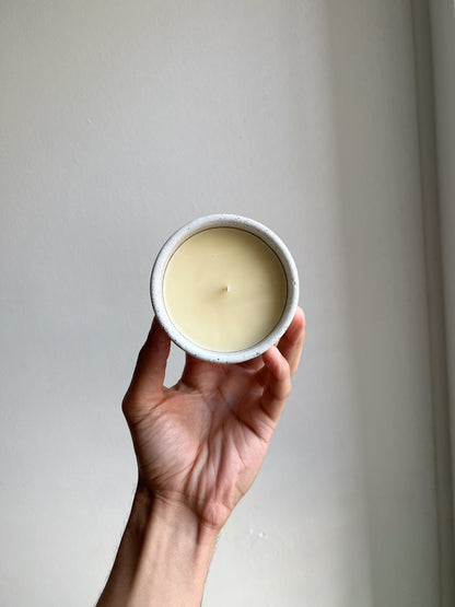 handmade eco-friendly ceramic candle