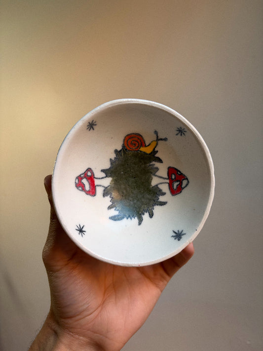snail mushroom bowl