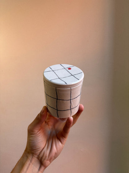porcelain lidded jar